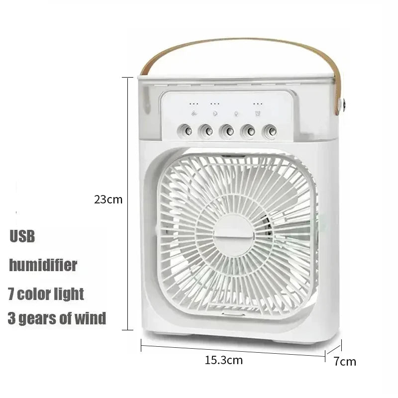 Air Conditioner Household Small Air Cooler LED Night Light Portable Humidifier Air Adjustment Fan Office Home Fan