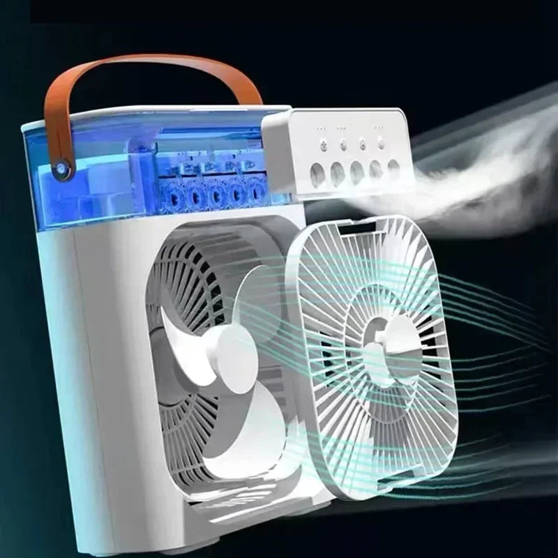 Air Conditioner Household Small Air Cooler LED Night Light Portable Humidifier Air Adjustment Fan Office Home Fan