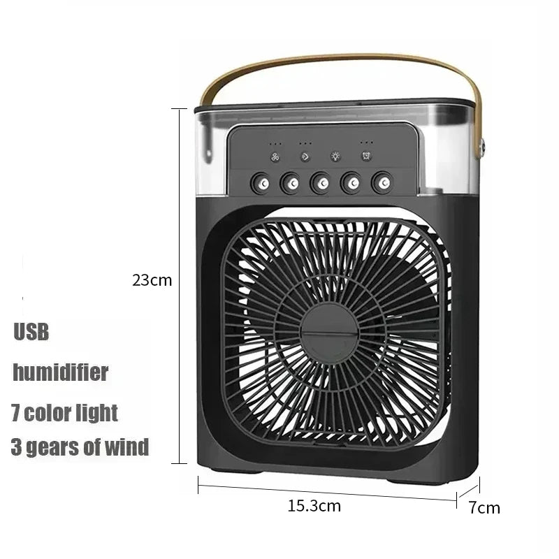 Air Conditioner Household Small Air Cooler LED Night Light Portable Humidifier Air Adjustment Fan Office Home Fan